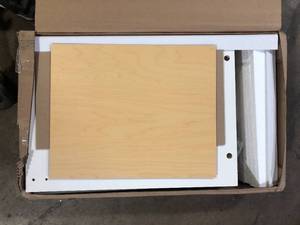 lot 6 image: Jerry Hill Nightstand with-Drawer, Ivory Oak   Customer Returns See Pictures