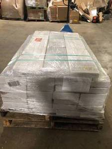 lot 36 image: 27 Boxes of  Krono Original White Wash Mountain Larch 10 mm T x 8 in. W Waterproof Laminate Wood Flooring (18.6 sqftcase) Customer Returns See Pictures