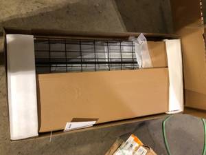 lot 45 image: VEVOR 36 in. W x 96 in. DOverhead Adjustable Garage Storage Rack 600 lbs. Adjustable Height Ceiling Mount Garage Rack, Black Customer Returns See Pictures