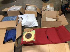 lot 11 image: Lot of Assorted Outdoor  Cushions Various Models and Conditions  Customer Returns See Pictures