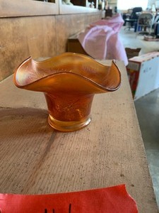 Rose marigold footed bowl and misc