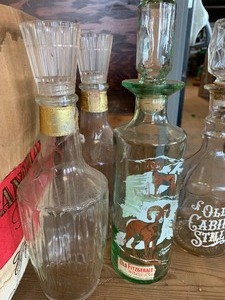 Vintage booze bottles
