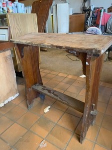 Wood stand, trinket shelf, kraft can, mitre box