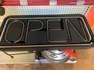 OPEN sign