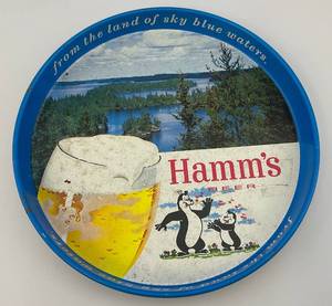lot 2 image: Vintage Hamms Beer Bear Serving Tray 12