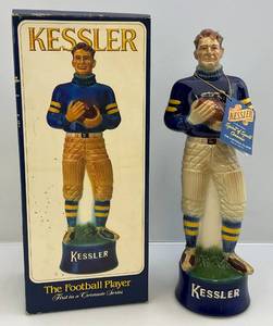 lot 14 image: Vintage KESSLER Football Player Decanter In Original Box (Empty)