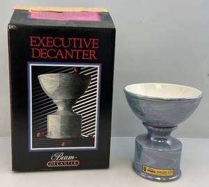 lot 15 image: Vintage Collectible Executive Jim BEAM Decanter Used In Original Box (Empty)