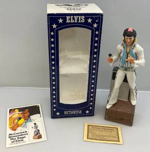 lot 20 image: 1970s   ELVIS PRESLEY  McCormick Distilling Company Decanter (NIB)