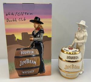 lot 52 image: 2013 Jim Beam Collectors  WhiteGold  Cowgirl Decanter (Empty)