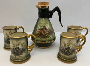 lot 56 image: Vintage Lockhardt Coffee Pitcher And Mug Set
