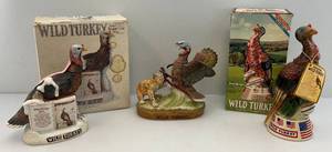 lot 66 image: Two Misc. Wild Turkey Collectible Turkey Decanters 1 Original Box (BOTH EMPTY)