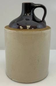 lot 91 image: Vintage Large 11 Tall  Stoneware Moonshine Jug