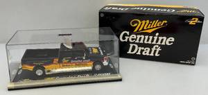 lot 101 image: 1995 Action Brand Miller Genuine Draft 124 Scale Diecast Rusty Wallace Truck In Display Case (NIB)