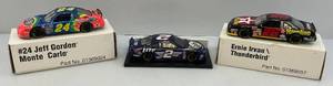 lot 106 image: Vintage Diecast NASCARS Including Rusty Wallace #2 (No Box), Ernie Irvan # 28 & Jeff Gordon #24 (NIB)