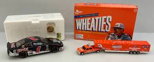 lot 119 image: Two Dale Earnhardt 164 Scale Diecast Chevy Dually And Trailer & Dale Earnhardt Jr 124 Scale Diecast Cars (NIB)