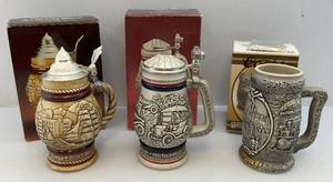 lot 130 image: Misc. Vintage Steins (NIB)