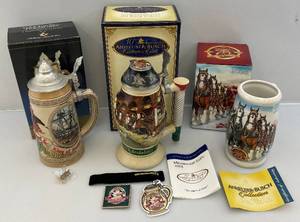 lot 133 image: Misc. Budweiser Collector Steins (NIB)