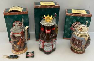 lot 138 image: Misc. The Anheuser-Busch Collectors Club Membership Steins (NIB)