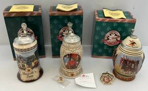 lot 140 image: Misc. The Anheuser-Busch Collectors Club Membership Steins (NIB)