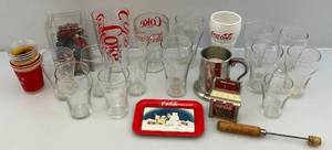 lot 158 image: Misc. Vintage Coca-Cola Collector Glasses