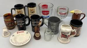 lot 175 image: Misc. Liquor Advertisement Cups & More Including Hamms