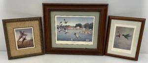 lot 185 image: Misc. Framed Behind Glass Widlife Prints Including Les C. Kouba Pencil Signed & More