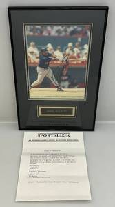 lot 187 image: Autographed (KIRBY PUCKETT) Photograph 8x10  Framed Behind Glass (With Letter Of Authenticity)