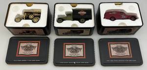 lot 194 image: Misc. Harley-Davidson Limited Edition  Miniature Diecast Automobile Banks In Tin (NIB)