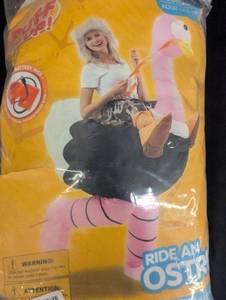 lot 12 image: Inflatable Ride-On Ostrich Costume - Adult Size