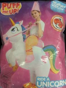 lot 13 image: Puff Me Up Ride a Unicorn Inflatable Costume