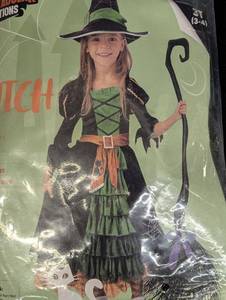 lot 16 image: Spectacular Creations Witch Costume for Kids - 3-4 Years