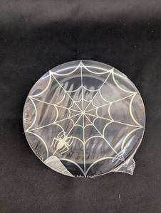 lot 72 image: Set of Spider Web Design Plastic Plates - Lot of 2