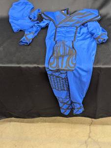 lot 88 image: Blue and Black Ninja Costume with Hood and Mask