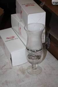lot 1509 image: Lot of (4) Magic Time Machine Restaurant logo Stem Glasses