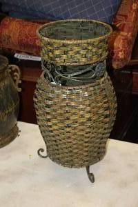 lot 1505 image: WickerMetal Basket