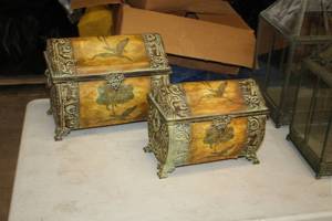 lot 1518 image: Lot of (2) Metal Storage Boxes