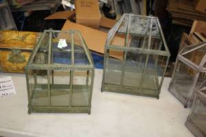 lot 1519 image: Lot of (2) GlassMetal Storage Boxes