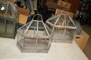 lot 1520 image: Lot of (2) GlassMetal Storage Boxes