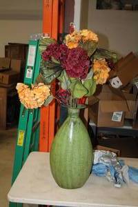 lot 1527 image: Faux Flowers with Table Vase 40