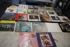 lot 1481 image: Lot of (22) LP Record Albums in Original Sleeves - Elvis, My Fair Lady, Nashville, Silent Night, Neil Diamond, Johnny Mathis and more