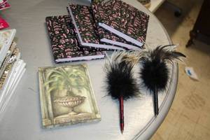 lot 1596 image: (5) Assorted Note Books and (2) Decorative Pens