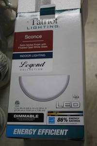 lot 1555 image: Patriot Lighting Wall Light Sconce (New )
