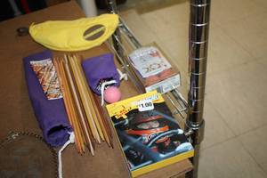 lot 1578 image: Lot of (5) Assorted Childrens Games - Bananagrams, NASCAR #24 Jeff Gordon Puzzle, Pickup Sticks, Jumbo Jacks