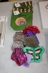 lot 1583 image: Lot of (11) Assorted Decorative Gift Bags and Coin Purses