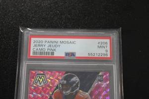 2020 Mosaic Camo Pink Prizm Jerry Jeudy #206 Rookie Card PSA 9