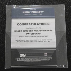 2022 Topps Silver Slugger Relic Kirby Puckett #SSA-KP