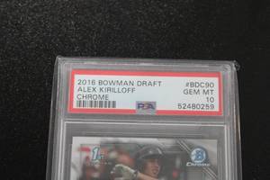 2016 Bowman Chrome Alex Kirilloff #BDC90 1st Bowman PSA 10