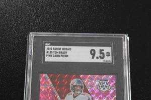 2020 Mosaic Pink Camo Prizm Tom Brady #135 SGC 9.5