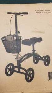 lot 36 image: Equate Steerable Mobility Knee Walker 350lb Capacity( New and in the box)