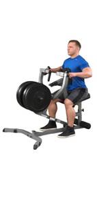 lot 39 image: Body-Solid GSRM40 Adjustable Seated Row Machine (with a pair of 25lb vinyl wight plates)